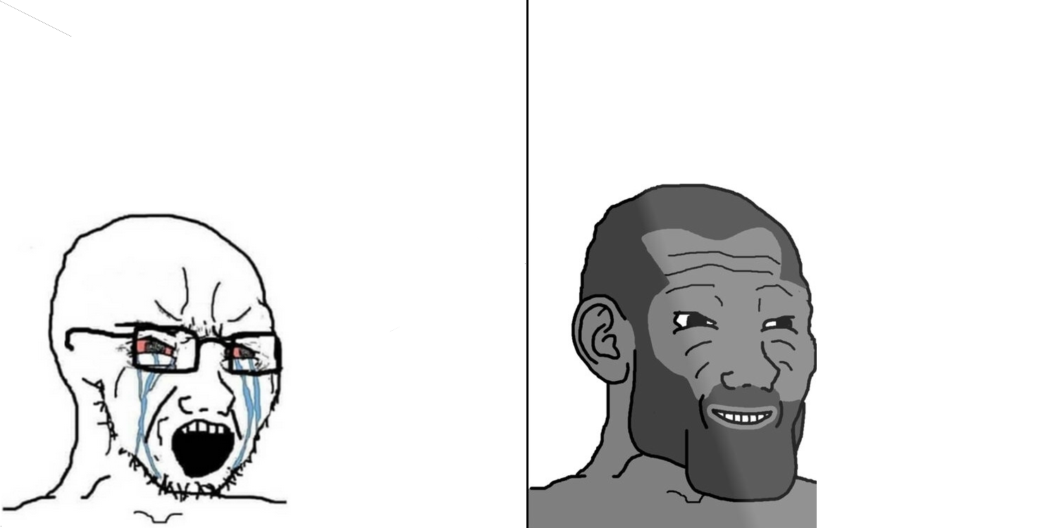 High Quality Virgin vs Gigachad Blank Meme Template