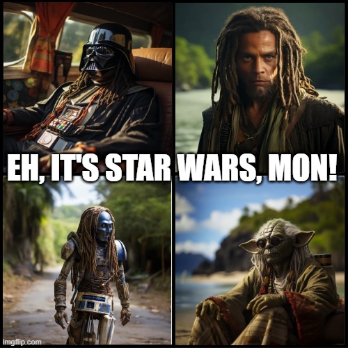 Jamaican Star Wars | EH, IT'S STAR WARS, MON! | image tagged in blank drake format | made w/ Imgflip meme maker