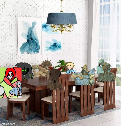 The family welcomes a new member, and a new dinner table and room, seem they have remade a little the house | made w/ Imgflip meme maker