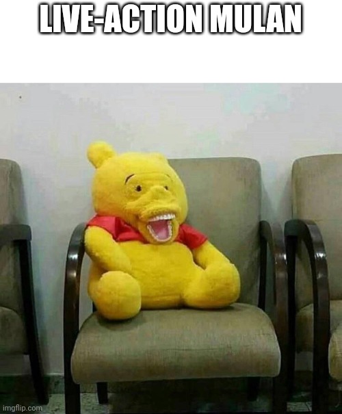 Cursed Winnie the Pooh | LIVE-ACTION MULAN | image tagged in cursed winnie the pooh | made w/ Imgflip meme maker