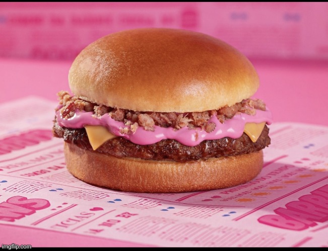 Pepto Bismol burger | image tagged in pepto bismol burger | made w/ Imgflip meme maker