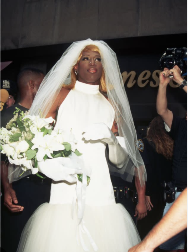 High Quality Dennis Rodman wedding dress Blank Meme Template