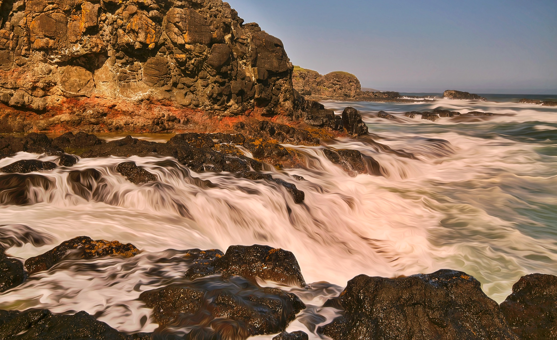 High Quality Wave on rocks Blank Meme Template