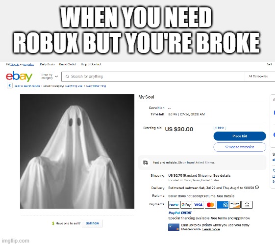 Robux | WHEN YOU NEED ROBUX BUT YOU'RE BROKE | image tagged in funny,memes,roblox,gaming,video games,robux | made w/ Imgflip meme maker