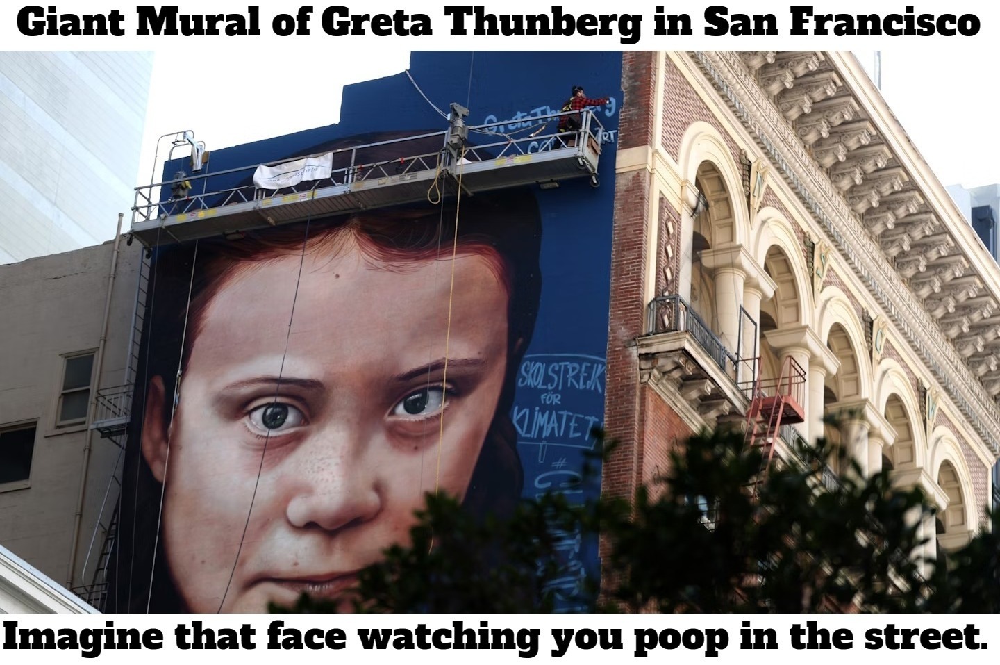 San Francisco Shithole City Award Winner | image tagged in greta thunberg how dare you,shitpost,pooping,the streets of san francisco,pooping in the streets,shithole cities award | made w/ Imgflip meme maker