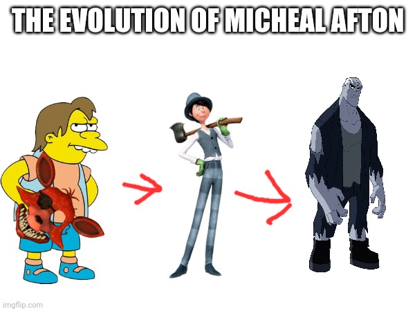 EVOLUTION OF MICHEAL AFTON | THE EVOLUTION OF MICHEAL AFTON | image tagged in fnaf,evolution | made w/ Imgflip meme maker