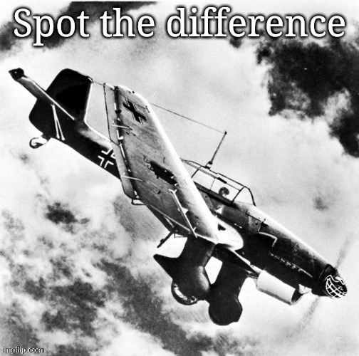 There's only one difference in this image, it may surprise you | Spot the difference | image tagged in troll stuka | made w/ Imgflip meme maker