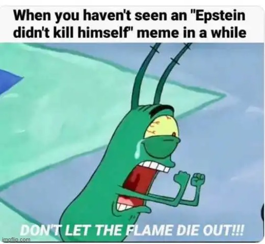 Don't let the Flame die!! | image tagged in jeffrey epstein,democrats,memes | made w/ Imgflip meme maker