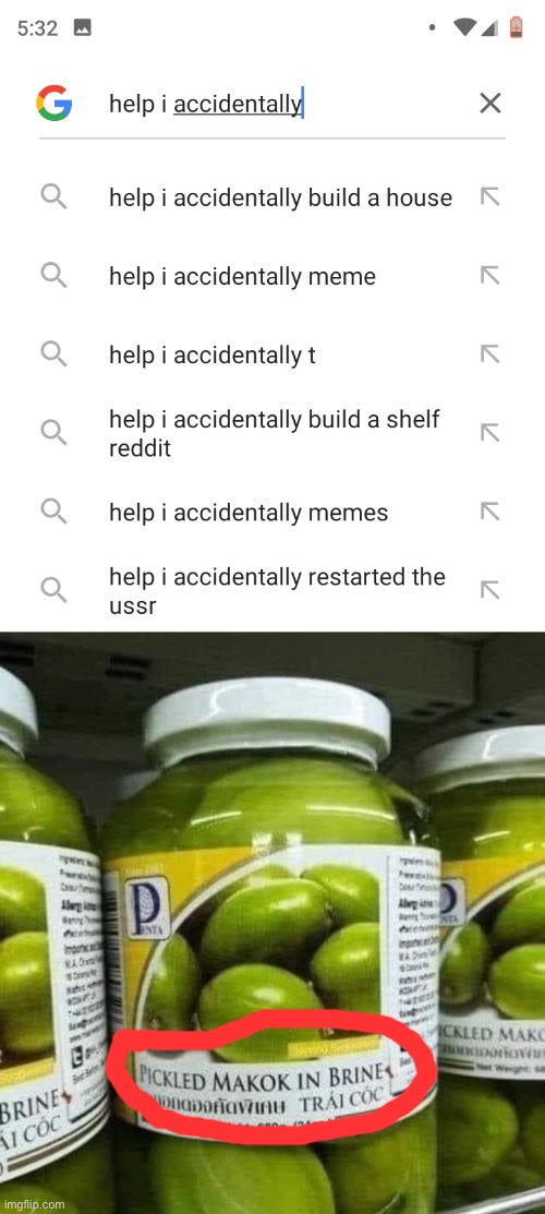 What have I done | image tagged in help i accidentally,pickle | made w/ Imgflip meme maker