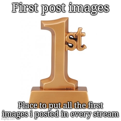 First post1!11!!11!!1!1 | First post images; Place to put all the first images i posted in every stream | made w/ Imgflip meme maker