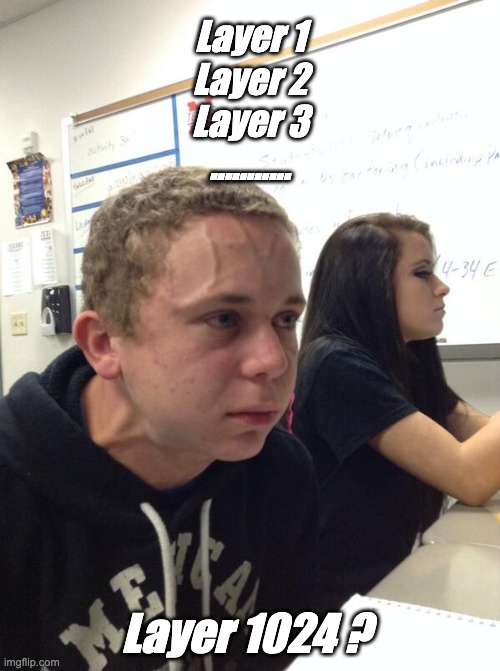 Hold fart | Layer 1
Layer 2
Layer 3
........... Layer 1024 ? | image tagged in hold fart | made w/ Imgflip meme maker