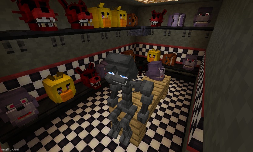 Back Stage In Minecraft | image tagged in fnaf | made w/ Imgflip meme maker