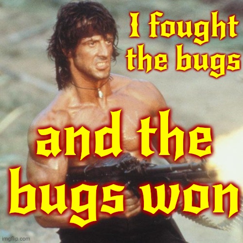 I Fought The Bugs And The Bugs Won | I fought the bugs; and the bugs won | image tagged in mosquito,bugs,bug bites,deep woods off,outside,memes | made w/ Imgflip meme maker