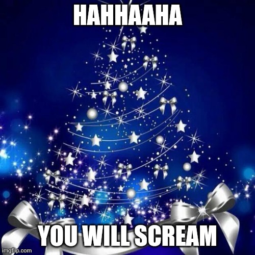 Merry Christmas  | HAHHAAHA; YOU WILL SCREAM | image tagged in merry christmas | made w/ Imgflip meme maker