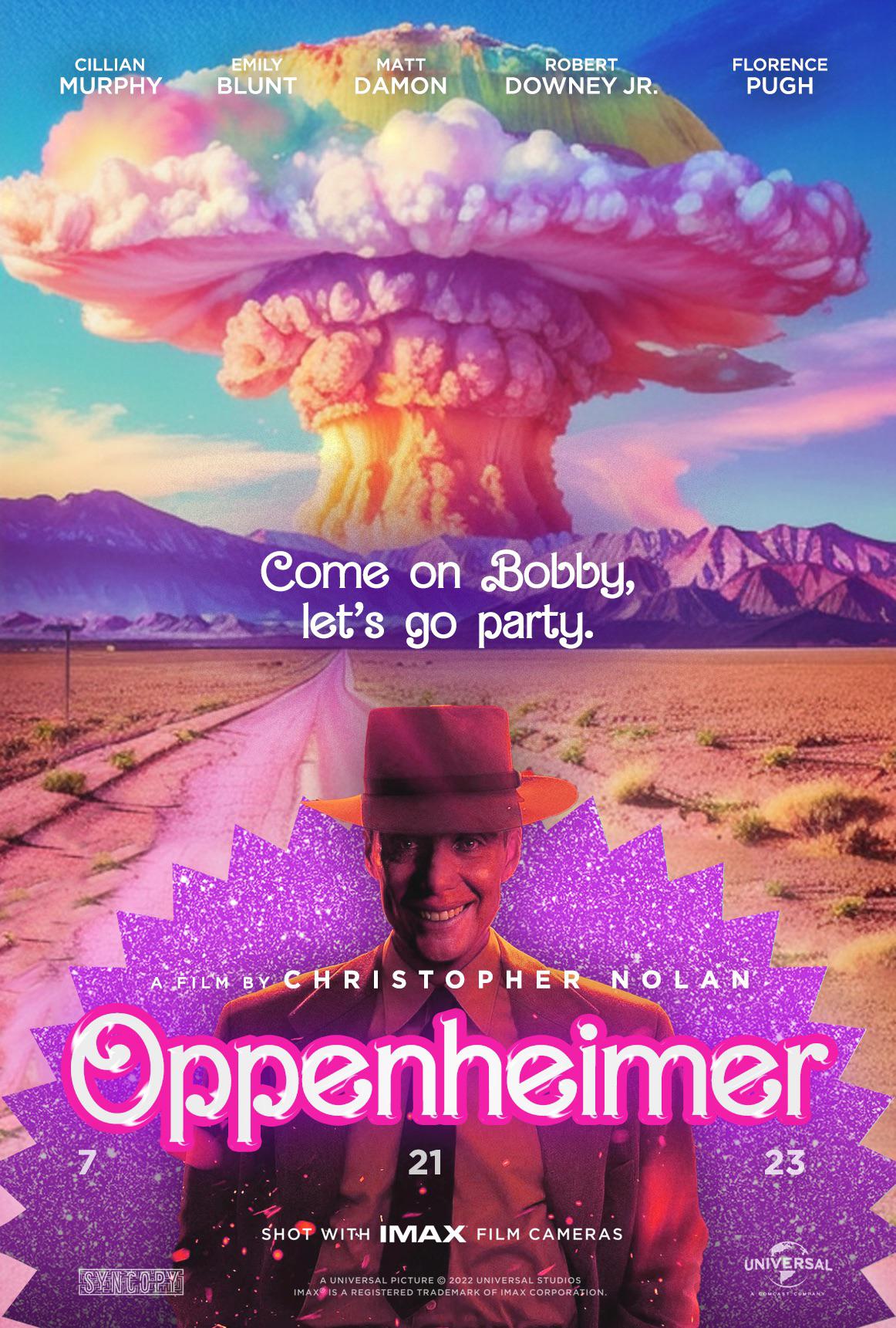 Oppenheimer Barbie Explosion Poster TAPM Memes Imgflip
