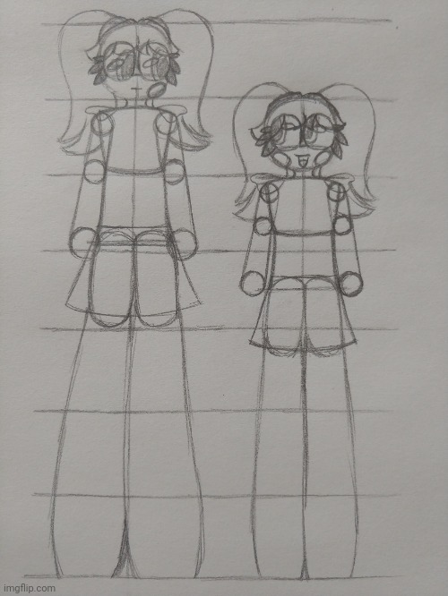 Which proportions would I use for Circus Baby? (These two would actually be the same height) | image tagged in i am indecisive af | made w/ Imgflip meme maker