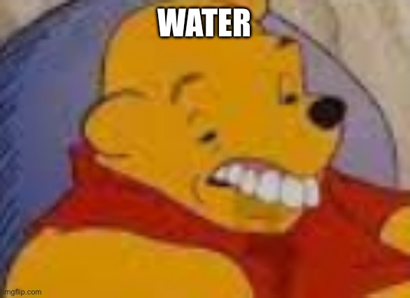 WATER | image tagged in british winnie the pooh | made w/ Imgflip meme maker