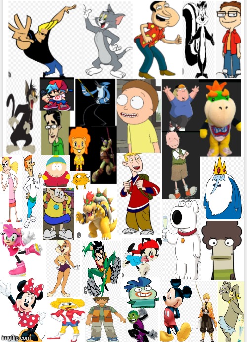 Characters that are the most simps | image tagged in funny memes,simps,cartoons,characters,top toon stars | made w/ Imgflip meme maker