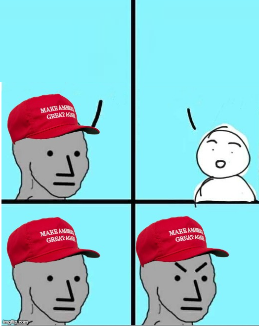 MAGA NPC ROOM FOR MORE TEXT Blank Meme Template