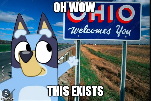bluey ohio meme | OH WOW; THIS EXISTS | image tagged in bluey ohio meme | made w/ Imgflip meme maker