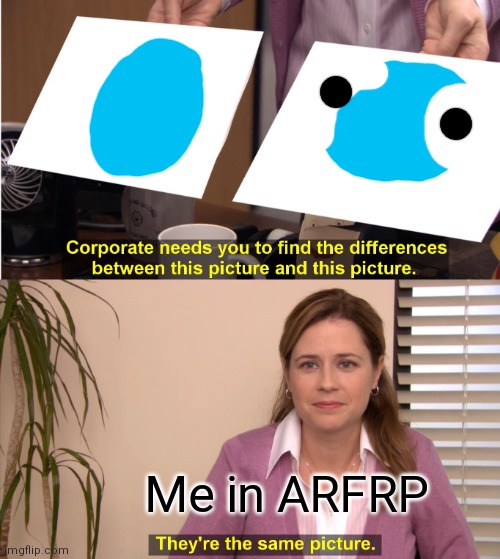 They're The Same Picture | Me in ARFRP | image tagged in memes,they're the same picture | made w/ Imgflip meme maker