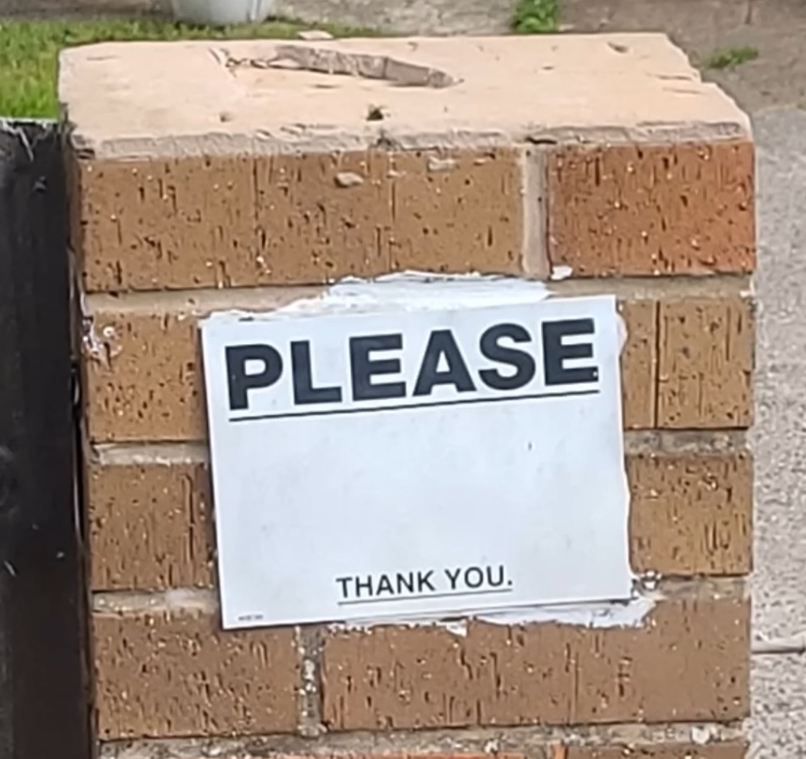 High Quality Please Thank You Sign Blank Meme Template