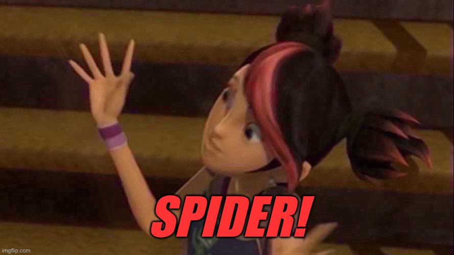 When I see a spider | SPIDER! | image tagged in scared shitless miko,transformers,transformers prime,tfp,spider | made w/ Imgflip meme maker
