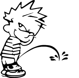 Calvin peeing Blank Meme Template