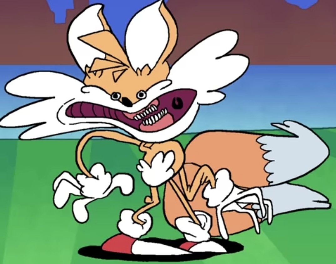 High Quality Cursed tails Blank Meme Template