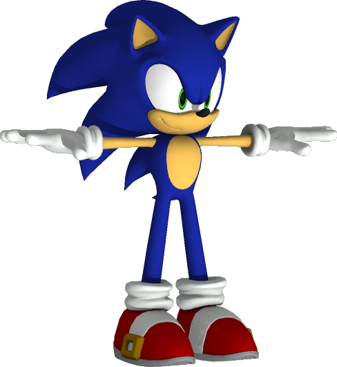 sonic t-pose Blank Meme Template