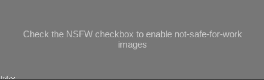 Check the NSFW checkbox to enable not-safe-for-work images | image tagged in check the nsfw checkbox to enable not-safe-for-work images | made w/ Imgflip meme maker