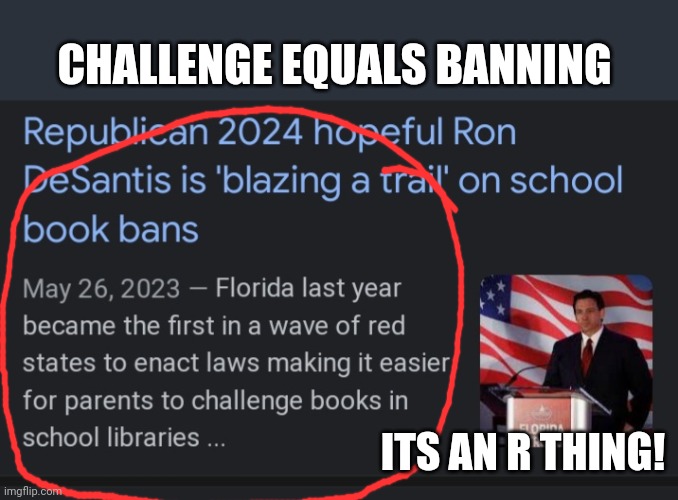 CHALLENGE EQUALS BANNING ITS AN R THING! | made w/ Imgflip meme maker
