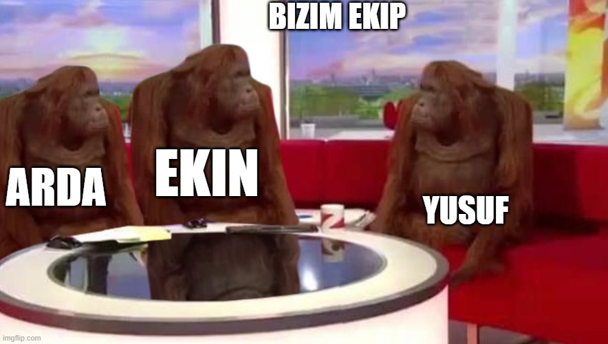 where monkey | BIZIM EKIP; EKIN; ARDA; YUSUF | image tagged in where monkey | made w/ Imgflip meme maker