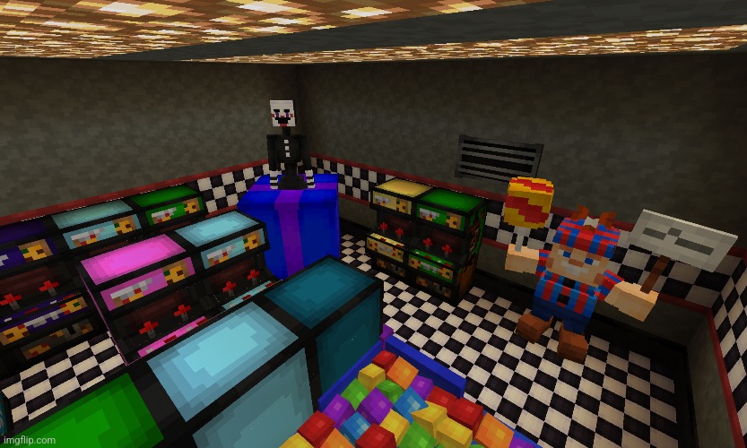 Arcade Room In Minecraft | image tagged in fnaf | made w/ Imgflip meme maker