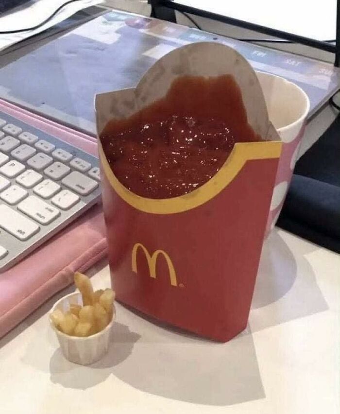 High Quality Cursed McDonald’s fries Blank Meme Template