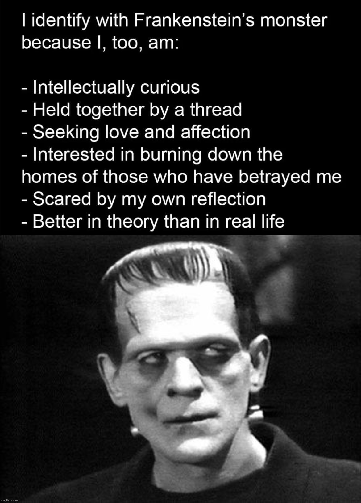 image tagged in frankenstein | made w/ Imgflip meme maker