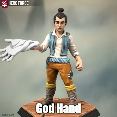 The God Hand, there are only a few, the first of the oneshots that i have created, it dosent kill but one punch can send you far | God Hand | made w/ Imgflip meme maker