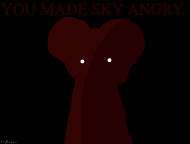You made sky angry | image tagged in you made sky angry | made w/ Imgflip meme maker