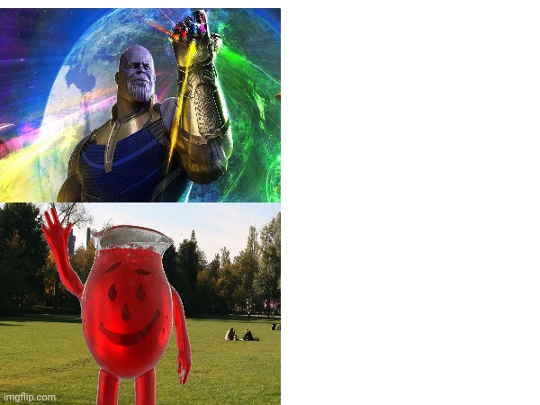 High Quality Thanos Kool aid template Blank Meme Template