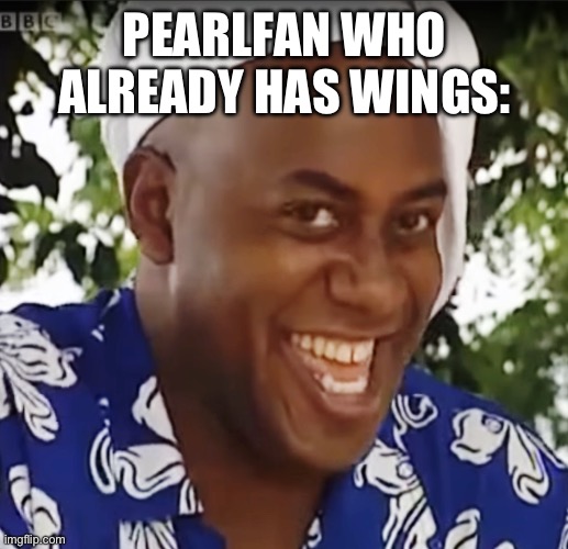 Hehe Boi | PEARLFAN WHO ALREADY HAS WINGS: | image tagged in hehe boi | made w/ Imgflip meme maker