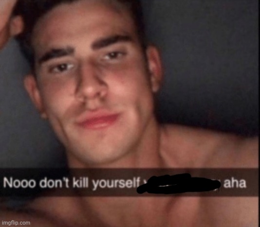 no don't kill yourself | image tagged in no don't kill yourself | made w/ Imgflip meme maker