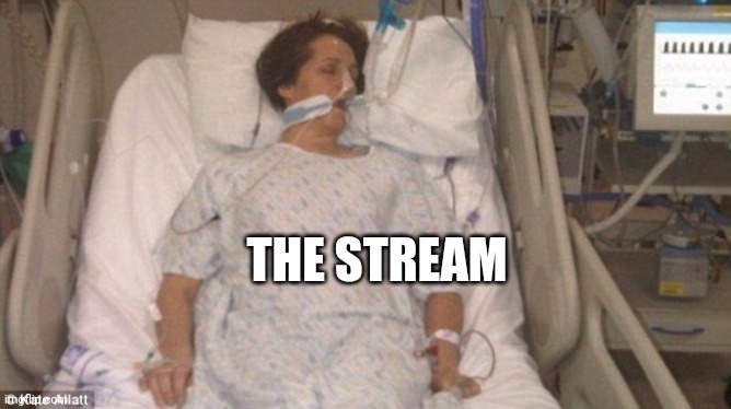 LIfe Support | THE STREAM | image tagged in life support | made w/ Imgflip meme maker