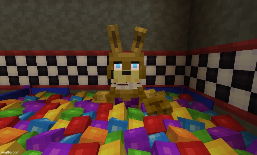 Into The Pit In Minecraft | image tagged in fnaf | made w/ Imgflip meme maker