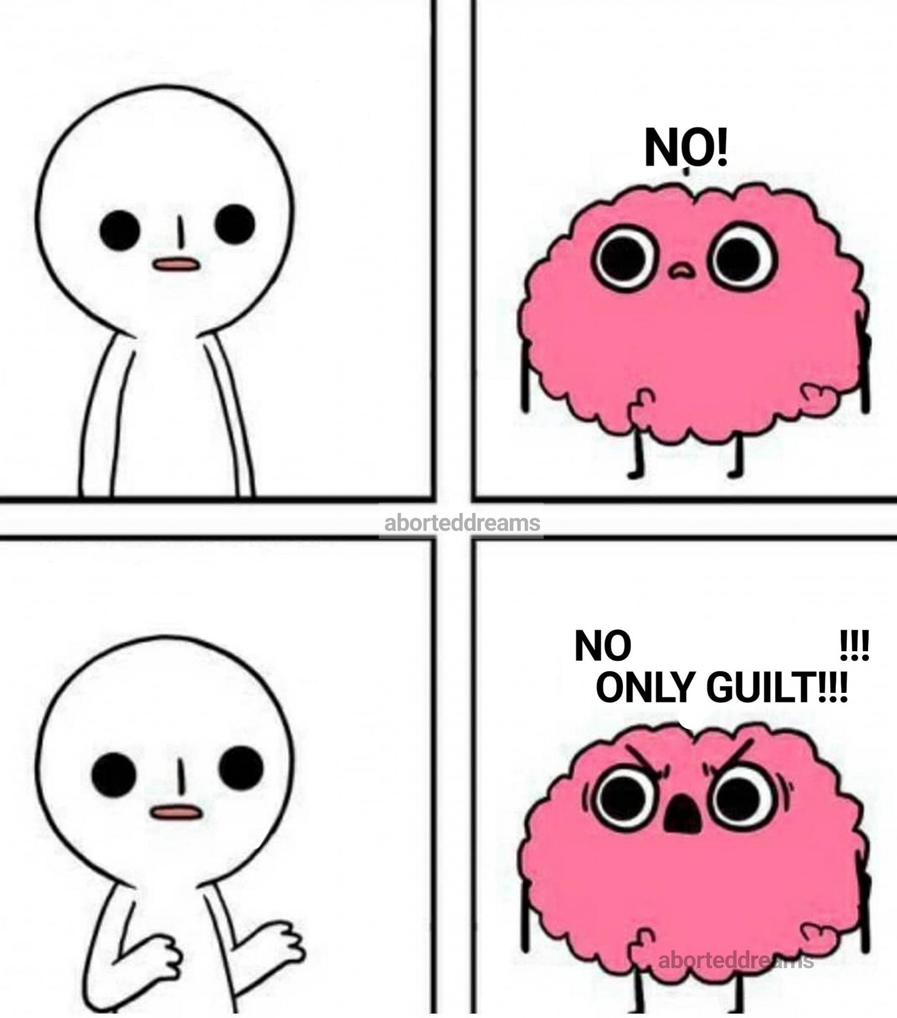 guilt brain Blank Meme Template