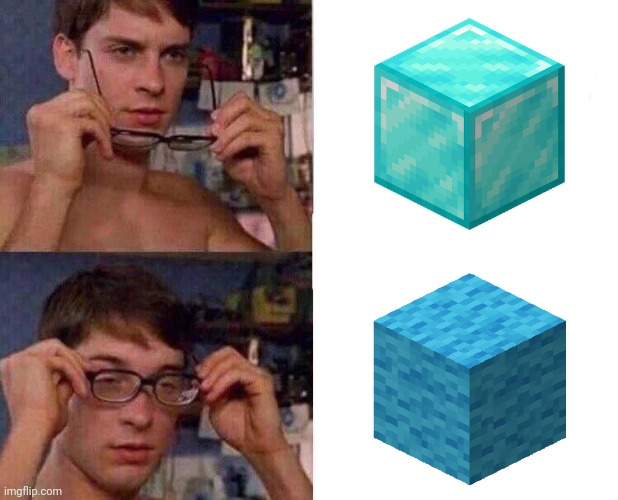 Spiderman Glasses | image tagged in minecraft,diamond | made w/ Imgflip meme maker