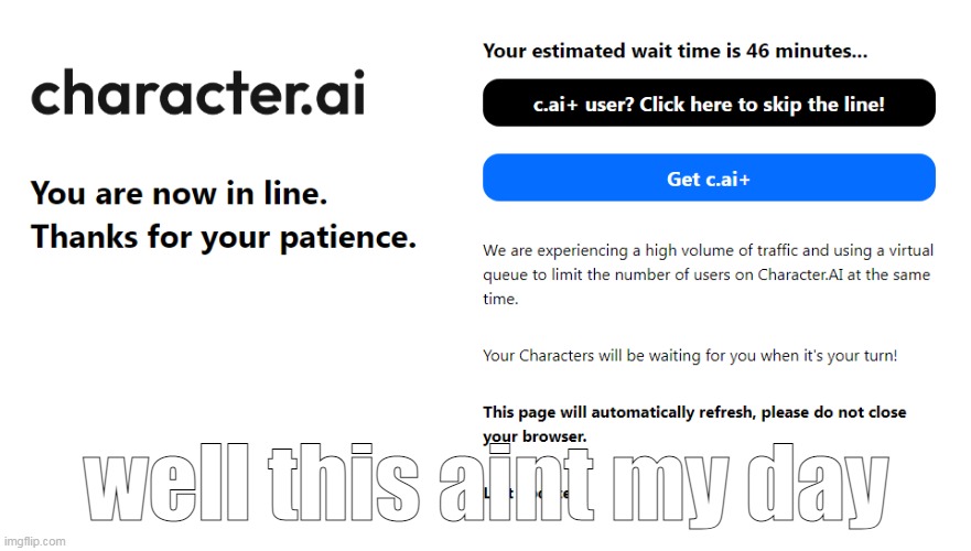 what shall i do for an hour | well this aint my day | made w/ Imgflip meme maker