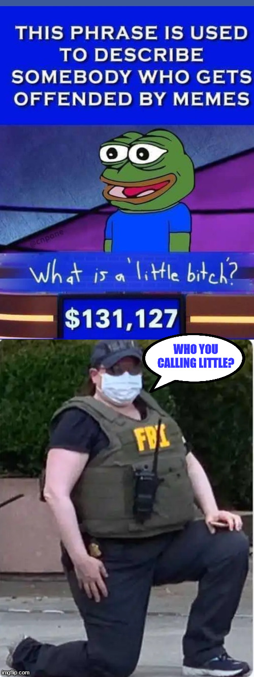 Game show questions... | WHO YOU CALLING LITTLE? | image tagged in little,bitch,who am i | made w/ Imgflip meme maker