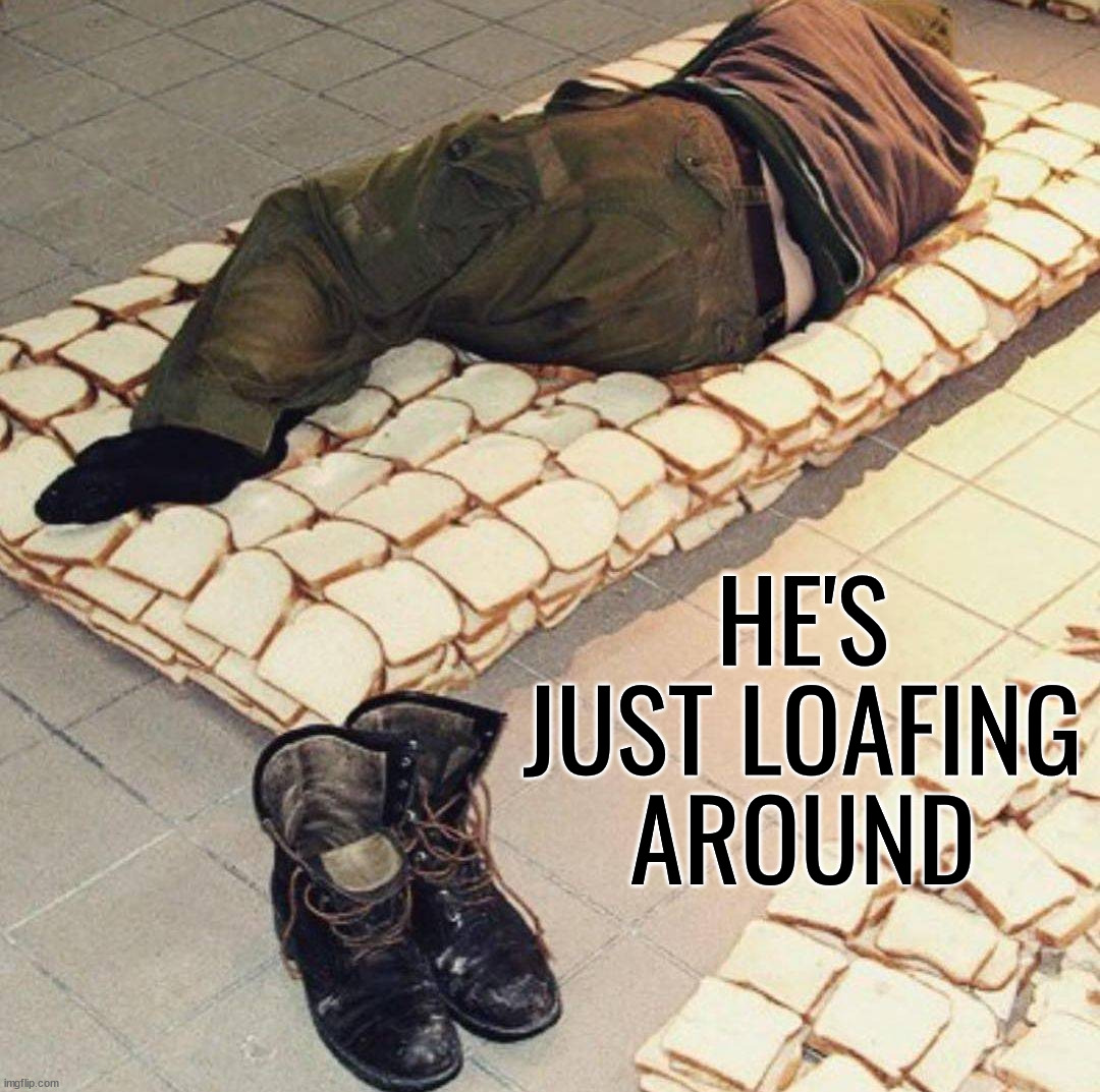 HE'S JUST LOAFING AROUND | made w/ Imgflip meme maker