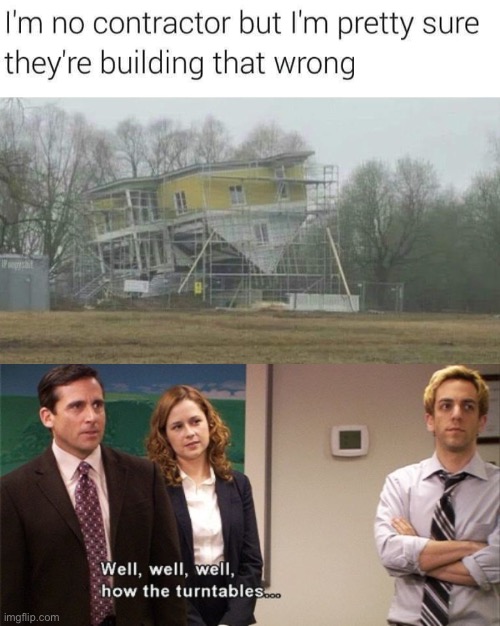 Upside down house | image tagged in how the turntables | made w/ Imgflip meme maker