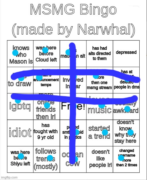 msmg bingo | image tagged in msmg bingo | made w/ Imgflip meme maker